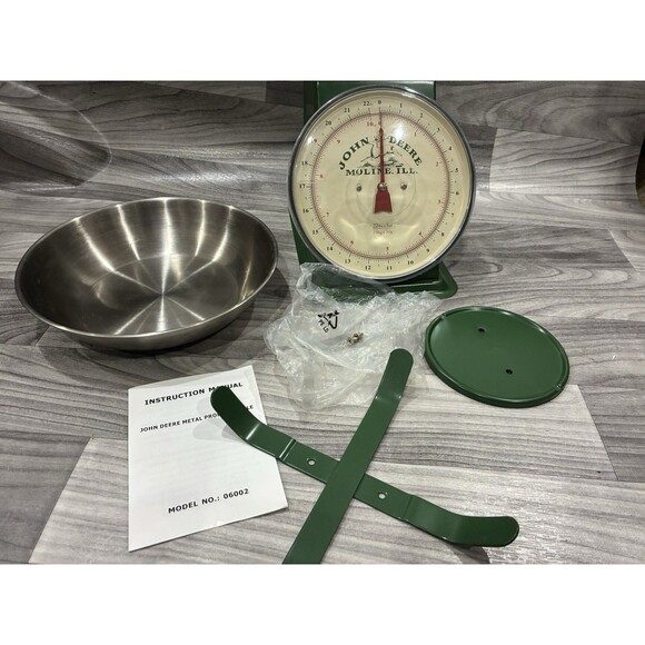 Rare NIB John Deere Vintage Metal Kitchen Produce Scale w Stainless Steel Bowl - Picture 4 of 7